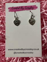 Load image into Gallery viewer, Mom Heart Earrings
