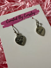 Load image into Gallery viewer, Mom Heart Earrings
