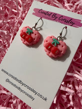 Load image into Gallery viewer, Cherry Heart Charm Earrings
