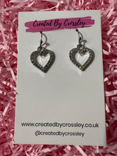 Load image into Gallery viewer, Gem Heart Charm Earrings
