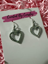 Load image into Gallery viewer, Gem Heart Charm Earrings
