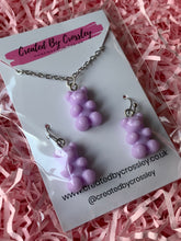 Load image into Gallery viewer, Gummy bear charm jewellery set
