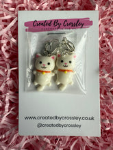 Load image into Gallery viewer, White Cat Clip On Earrings
