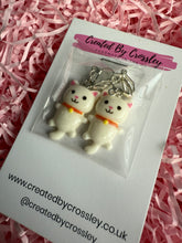 Load image into Gallery viewer, White Cat Clip On Earrings
