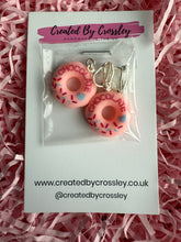 Load image into Gallery viewer, Pink Doughnut Clip On Earrings
