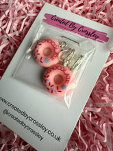 Load image into Gallery viewer, Pink Doughnut Clip On Earrings
