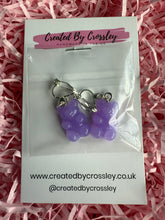 Load image into Gallery viewer, Purple Gummy Bear Clip On Earrings
