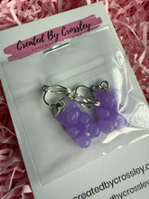 Load image into Gallery viewer, Purple Gummy Bear Clip On Earrings
