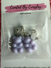 Load image into Gallery viewer, Lilac Gummy Bear Clip On Earrings
