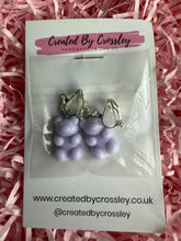 Load image into Gallery viewer, Lilac Gummy Bear Clip On Earrings
