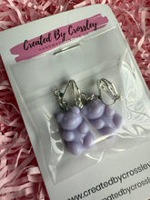 Load image into Gallery viewer, Lilac Gummy Bear Clip On Earrings
