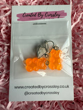 Load image into Gallery viewer, Orange Gummy Bear Clip On Earrings
