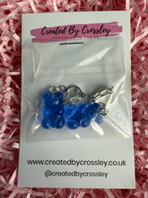 Load image into Gallery viewer, Blue Gummy Bear Clip On Earrings
