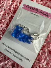 Load image into Gallery viewer, Blue Gummy Bear Clip On Earrings
