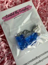 Load image into Gallery viewer, Blue Gummy Bear Clip On Earrings
