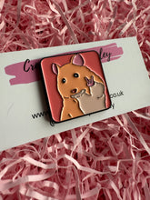 Load image into Gallery viewer, Posing Hamster Pin Badge
