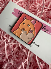 Load image into Gallery viewer, Posing Hamster Pin Badge
