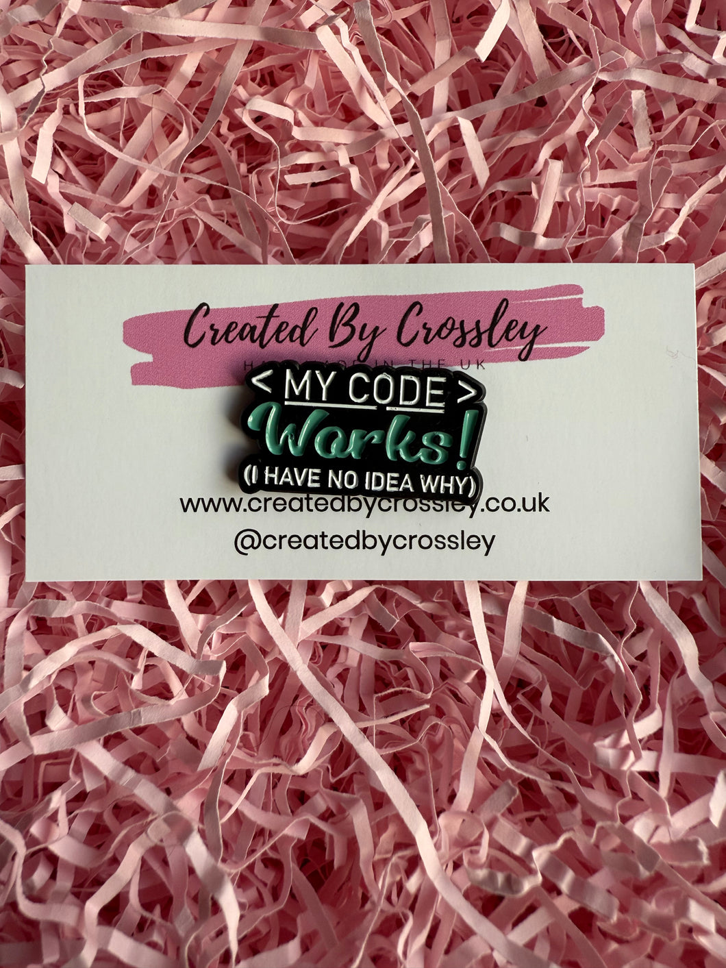 My code works! Pin Badge