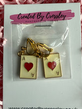 Load image into Gallery viewer, Ace of Hearts Card Clip On Earrings
