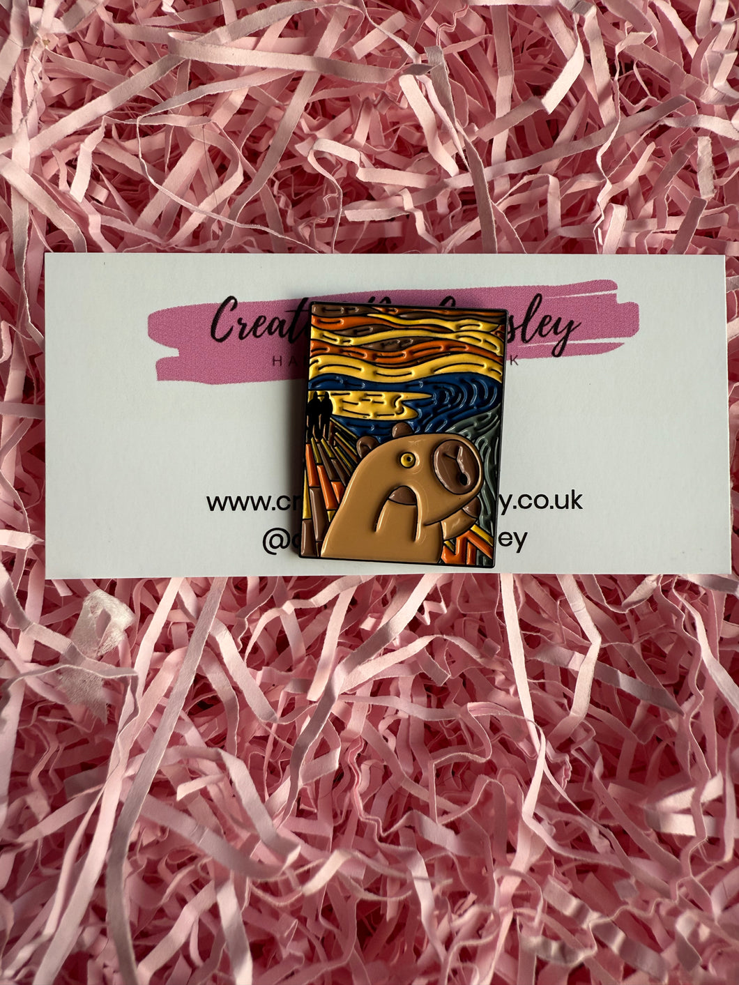 Capybara Painting Pin Badge
