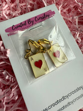 Load image into Gallery viewer, Ace of Hearts Card Clip On Earrings
