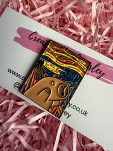 Load image into Gallery viewer, Capybara Painting Pin Badge

