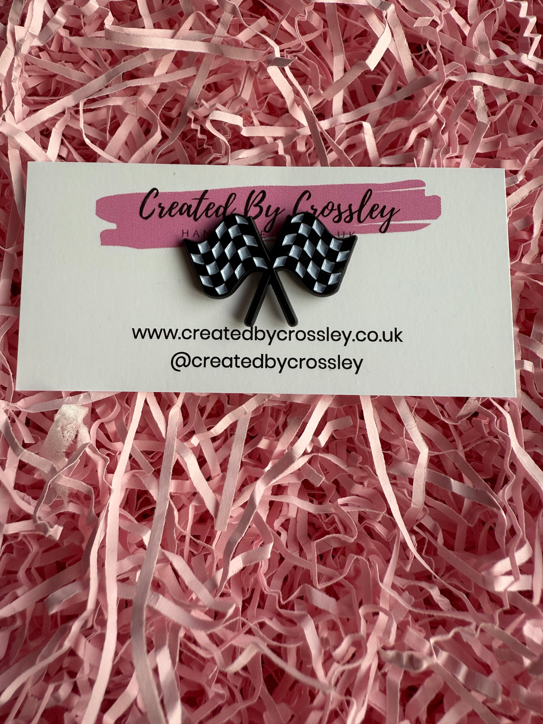 F1 Racing Flag Pin Badge