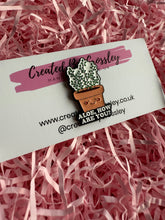 Load image into Gallery viewer, Aloe, how are you? Plant Pin Badge
