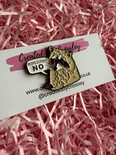 Load image into Gallery viewer, “Respectfully NO” Raccoon Pin Badge

