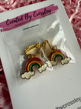 Load image into Gallery viewer, Rainbow Clip On Earrings
