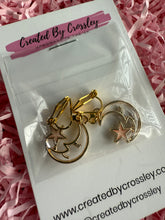 Load image into Gallery viewer, Moon Star Clip On Earrings
