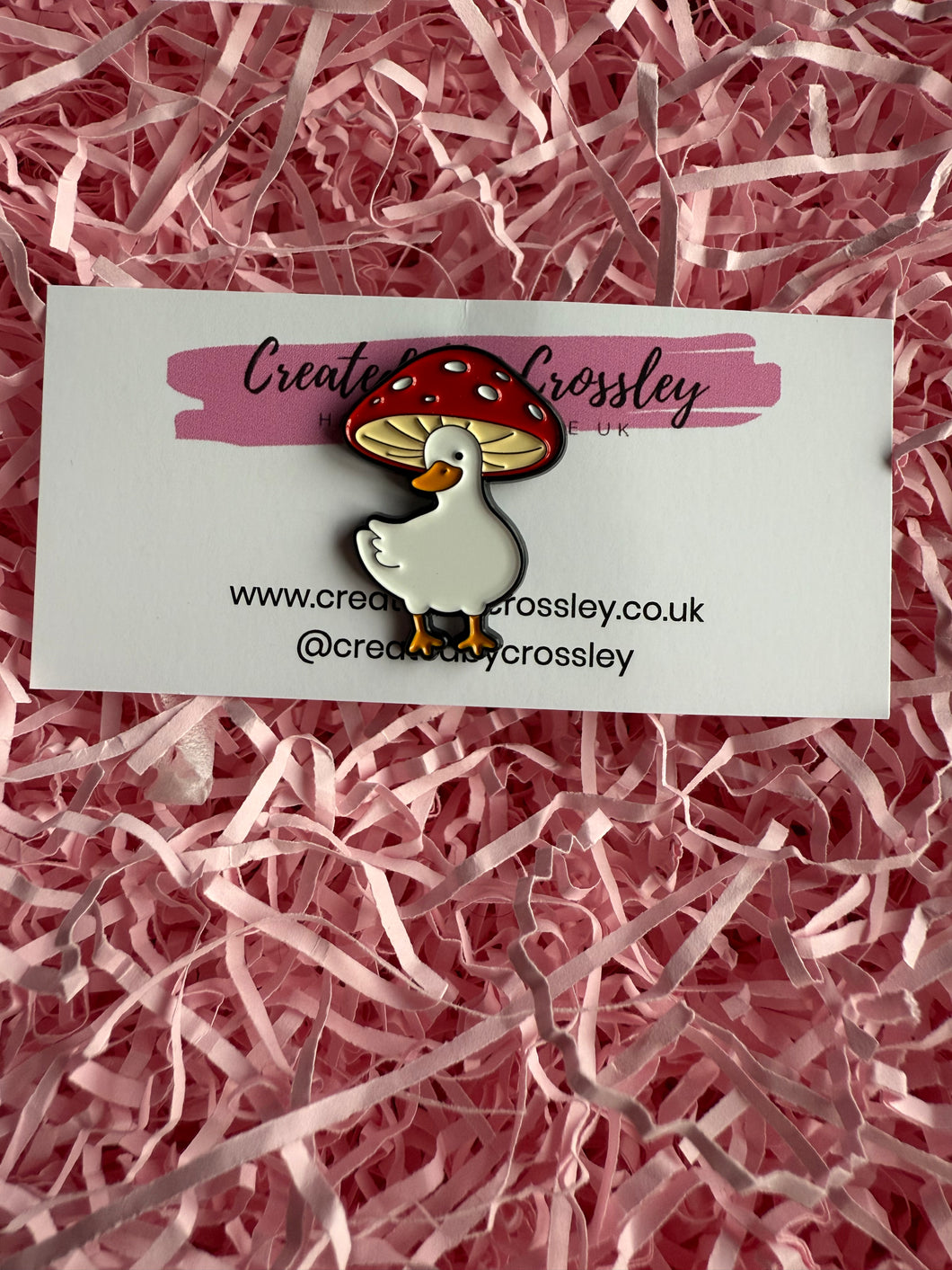 Mushroom Duck Pin Badge