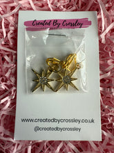 Load image into Gallery viewer, Gem Star Clip On Earrings
