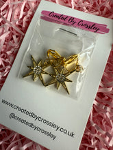 Load image into Gallery viewer, Gem Star Clip On Earrings
