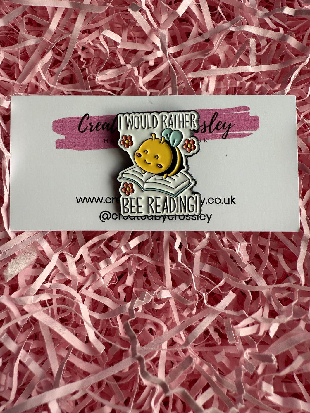 “I would rather bee reading” Pin Badge