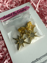Load image into Gallery viewer, Gem Star Clip On Earrings
