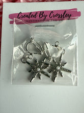 Load image into Gallery viewer, Gem Star Clip On Earrings
