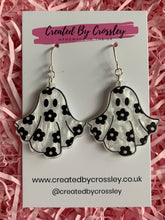 Load image into Gallery viewer, Flower Ghost Charm Earrings
