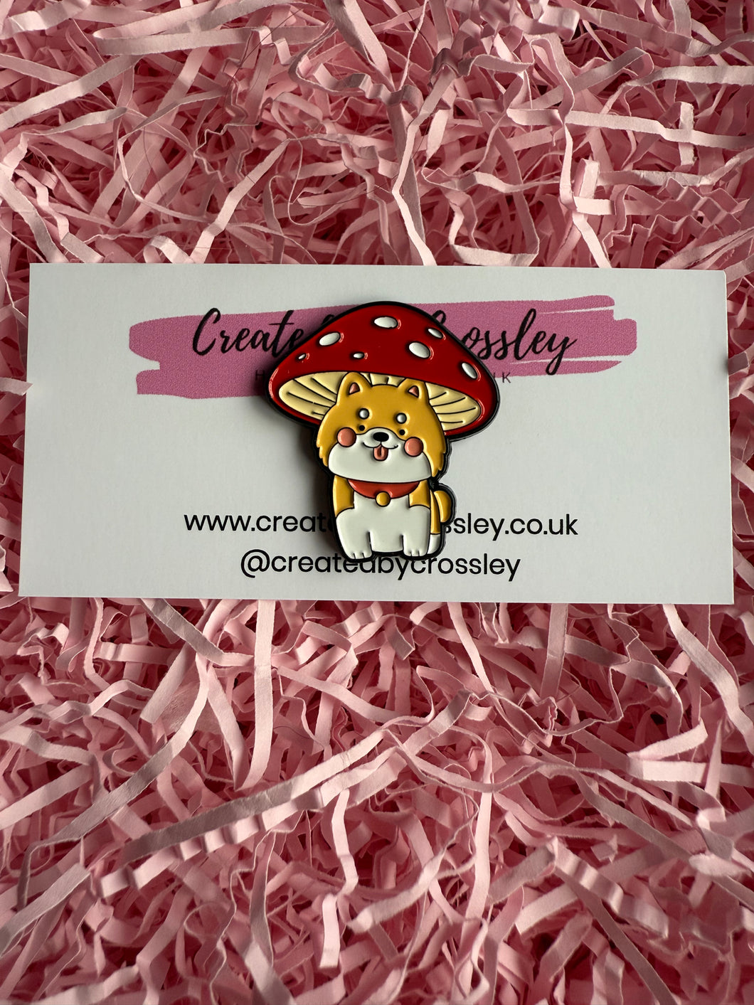 Mushroom Dog Pin Badge
