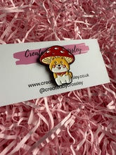 Load image into Gallery viewer, Mushroom Dog Pin Badge
