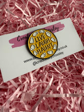 Load image into Gallery viewer, “Live laugh haunt” Ghost Pin Badge
