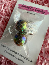 Load image into Gallery viewer, Multicolour Disco Ball Clip On Earrings
