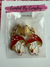 Load image into Gallery viewer, Mushroom Man Clip On Earrings
