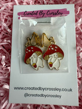 Load image into Gallery viewer, Mushroom Man Clip On Earrings
