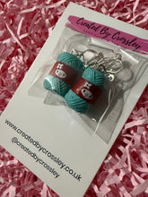 Load image into Gallery viewer, Blue Yarn Wool Clip On Earrings
