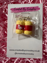 Load image into Gallery viewer, Yellow Yarn Wool Clip On Earrings
