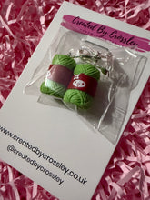 Load image into Gallery viewer, Green Yarn Wool Clip On Earrings
