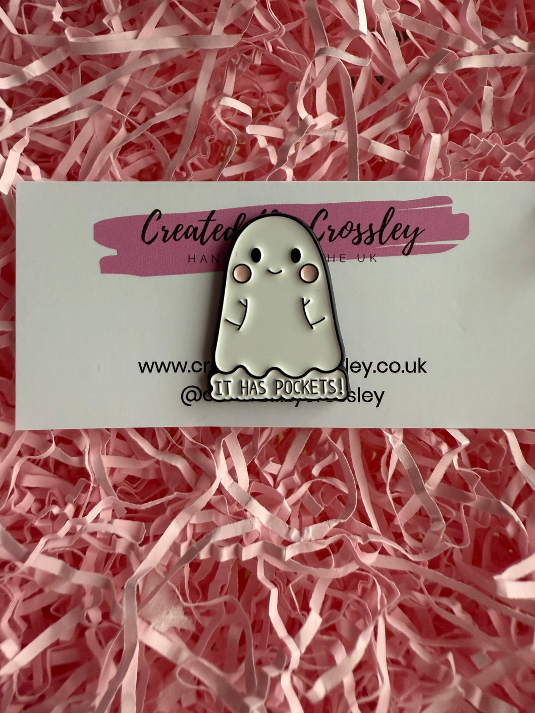 “It has pockets!” Ghost Pin Badge