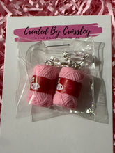 Load image into Gallery viewer, Pink Yarn Wool Clip On Earrings
