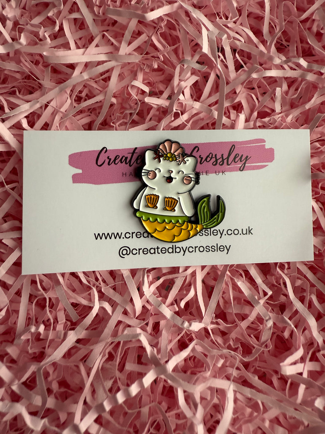 Mermaid Cat Pin Badge